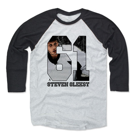 Mens Baseball T-Shirt Black / Ash